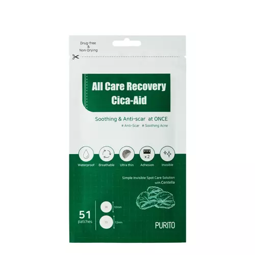 Purito - All Care Recovery Cica-Aid - Cica Patches for Imperfections - 51 patches